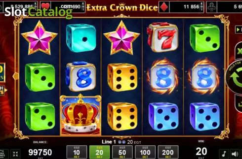 Οθόνη2. Extra Crown Dice Κουλοχέρης