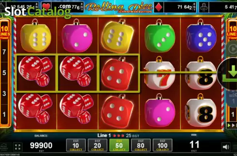 Οθόνη3. Rolling Dice - Christmas Edition Κουλοχέρης
