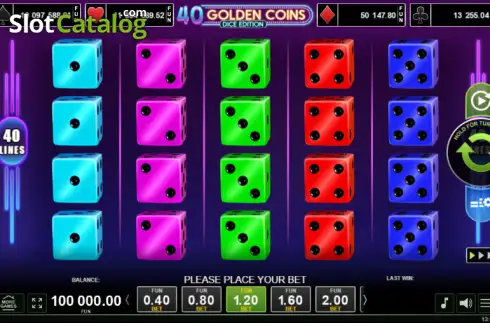 Οθόνη2. 40 Golden Coins Dice Edition Κουλοχέρης