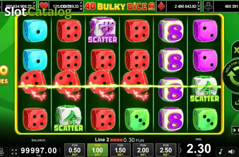 Οθόνη3. 40 Bulky Dice 6 Reels Κουλοχέρης 