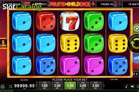 Οθόνη2. Fruits & Gold Dice Κουλοχέρης