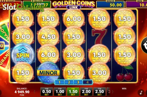 Οθόνη3. 20 Glossy Hot Golden Coins Link Κουλοχέρης 