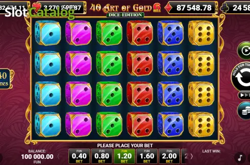 Οθόνη2. 40 Art of Gold 6 Reels Dice Edition Κουλοχέρης