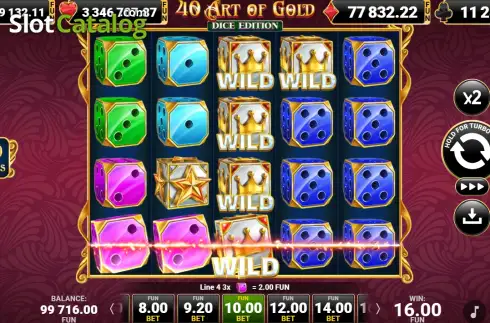 Οθόνη3. 40 Art of Gold Dice Edition Κουλοχέρης