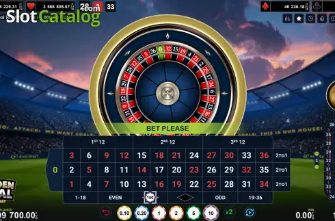 Οθόνη2. Golden Goal Roulette (Amusnet) Κουλοχέρης