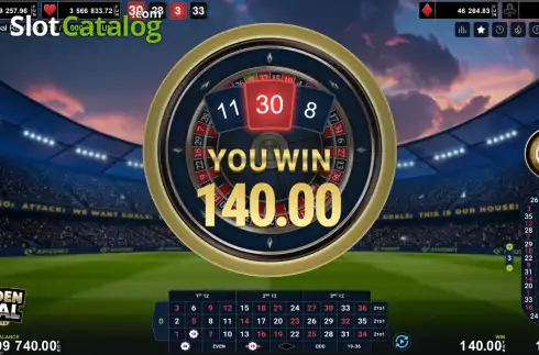 Οθόνη3. Golden Goal Roulette (Amusnet) Κουλοχέρης