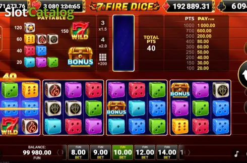 Οθόνη3. 7 Fire Dice Κουλοχέρης