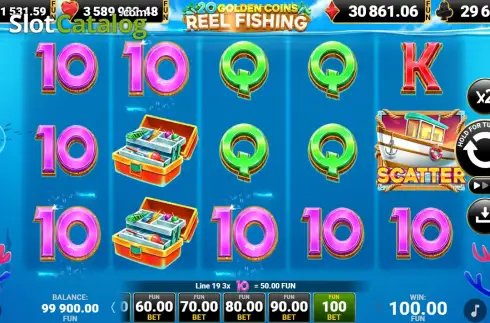 Οθόνη3. 20 Golden Coins: Reel Fishing Κουλοχέρης