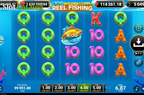 Οθόνη3. 100 Golden Coins: Reel Fishing Κουλοχέρης