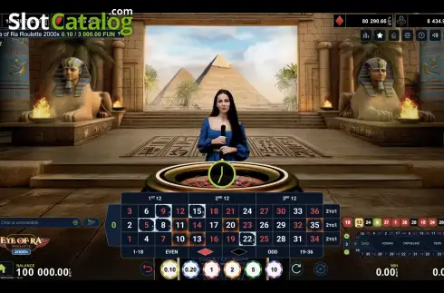 Οθόνη2. Eye of Ra Roulette 2000x Κουλοχέρης
