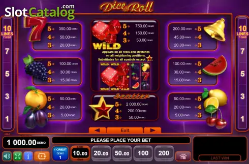 Οθόνη9. Dice & Roll Κουλοχέρης