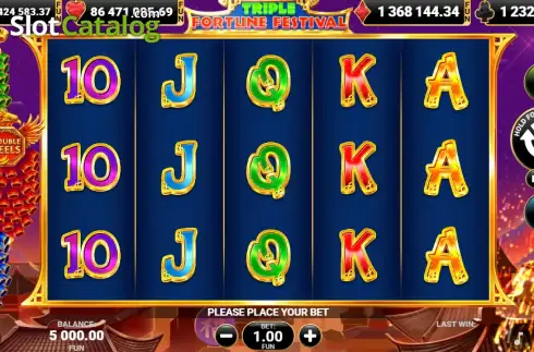 Οθόνη2. Triple Fortune Festival Κουλοχέρης 