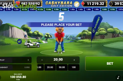 Οθόνη2. Cashybara Golf Edition Κουλοχέρης