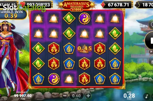 Οθόνη3. Amaterasu's Treasures x1000 Κουλοχέρης