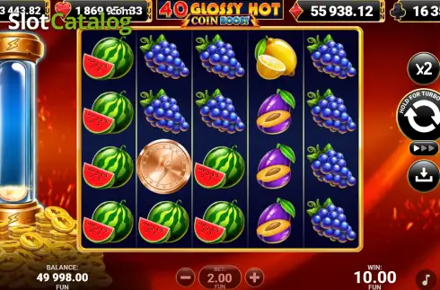 Οθόνη3. 40 Glossy Hot Coin Boost Κουλοχέρης
