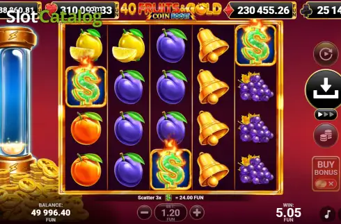 Οθόνη3. 40 Fruits & Gold Coin Boost Κουλοχέρης