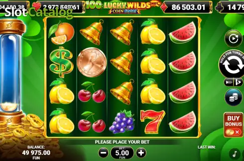 Οθόνη2. 100 Lucky Wilds Hot Coin Boost Κουλοχέρης