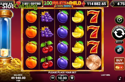 Οθόνη2. 100 Fruits & Gold Coin Boost Κουλοχέρης