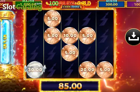 Οθόνη3. 100 Fruits & Gold Coin Boost Κουλοχέρης