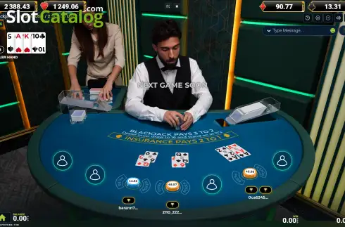 Οθόνη3. Blackjack Live (Amusnet) Κουλοχέρης 