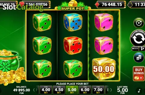 Οθόνη2. Clover Dice Super Pot Κουλοχέρης