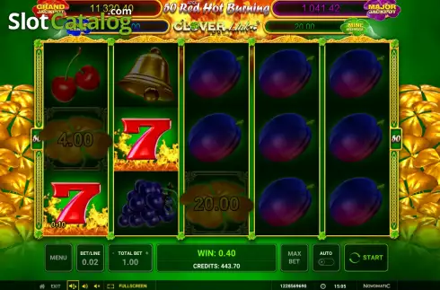 Οθόνη3. 50 Red Hot 7 Clover Link Κουλοχέρης 