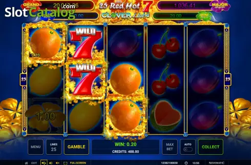 Οθόνη3. 25 Red Hot 7 Clover Link Κουλοχέρης