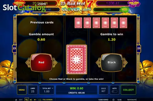 Οθόνη5. 25 Red Hot 7 Clover Link Κουλοχέρης