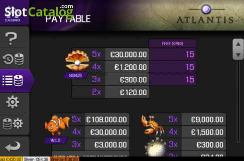 Οθόνη6. Atlantis (Apollo Games) Κουλοχέρης 
