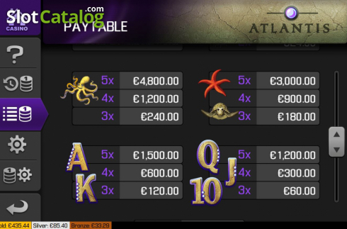 Οθόνη7. Atlantis (Apollo Games) Κουλοχέρης 