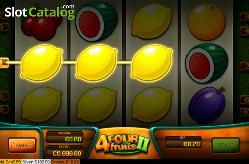 Οθόνη4. Four Fruits 2 Κουλοχέρης