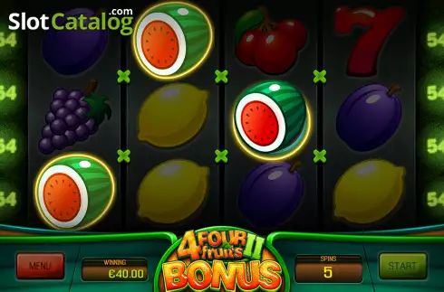 Οθόνη7. Four Fruits 2 Κουλοχέρης