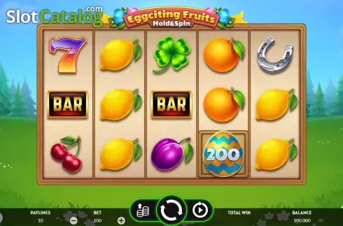 Οθόνη3. Eggciting Fruits - Hold and Spin Κουλοχέρης 