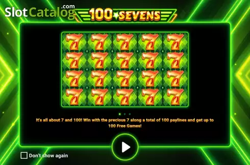 Οθόνη2. 100 Sevens Κουλοχέρης