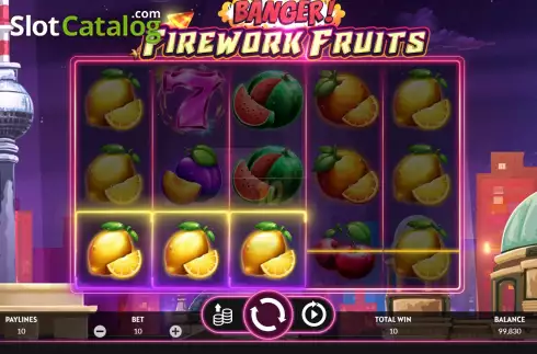 Οθόνη3. Banger! Firework Fruits Κουλοχέρης
