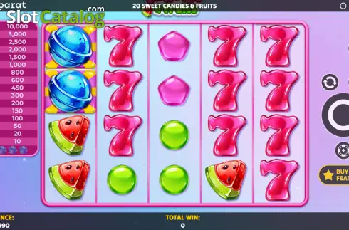 Οθόνη2. 20 Sweet Candies & Fruits Κουλοχέρης