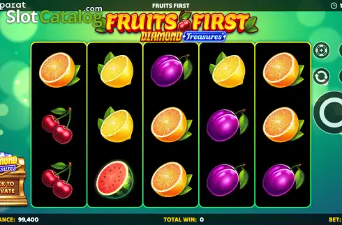 Οθόνη2. Fruits First Diamond Treasures Κουλοχέρης 