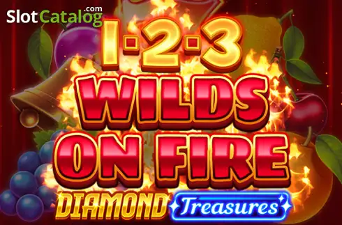1-2-3 Wilds on Fire Diamond Treasures Λογότυπο 1-2-3 Wilds on Fire Diamond Treasures Λογότυπο