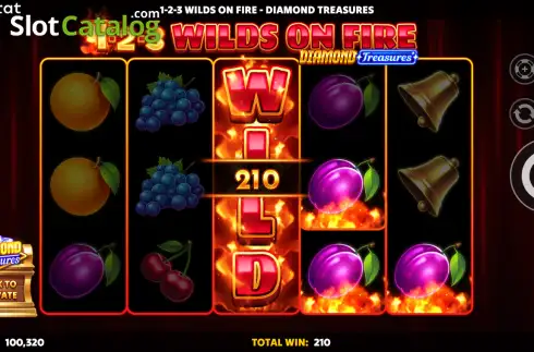 Οθόνη3. 1-2-3 Wilds on Fire Diamond Treasures Κουλοχέρης