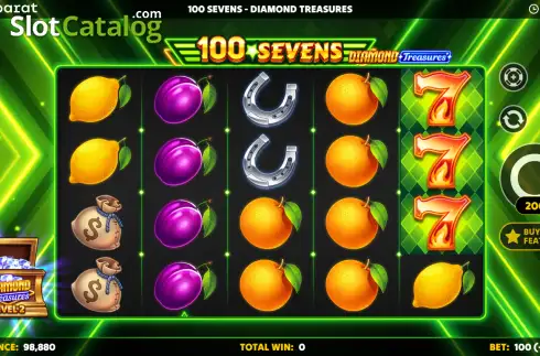 Οθόνη2. 100 Sevens Diamond Treasures Κουλοχέρης