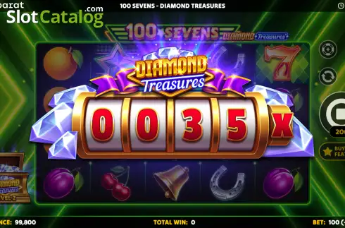 Οθόνη3. 100 Sevens Diamond Treasures Κουλοχέρης