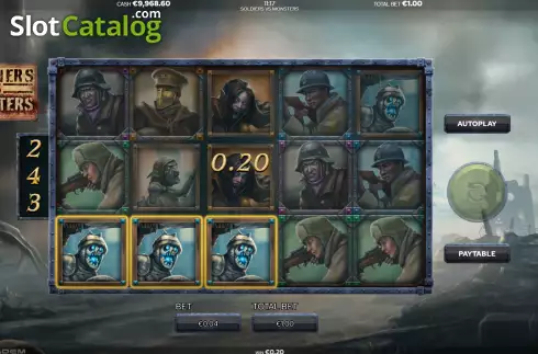 Οθόνη3. Soldiers vs Monsters Κουλοχέρης 