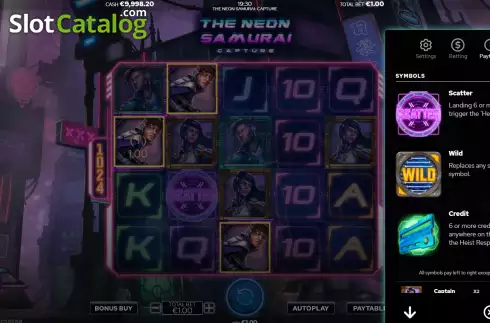 Οθόνη9. The Neon Samurai Capture Κουλοχέρης
