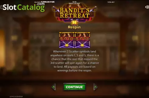 Οθόνη6. Bandit's Retreat Κουλοχέρης