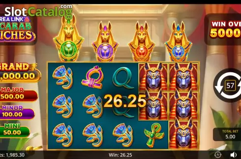 Οθόνη5. Area Link Scarab Riches Κουλοχέρης 
