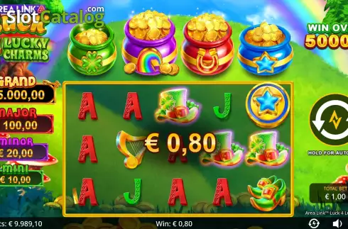 Οθόνη4. Area Link Luck 4 Lucky Charms Κουλοχέρης