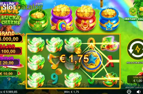 Οθόνη5. Area Link Luck 4 Lucky Charms Κουλοχέρης