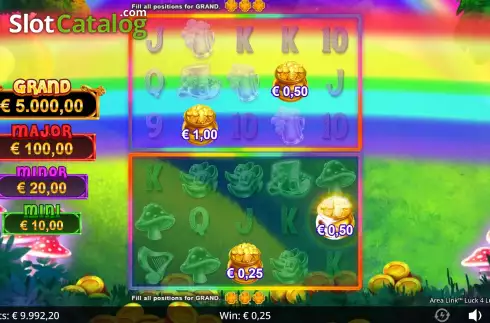 Οθόνη7. Area Link Luck 4 Lucky Charms Κουλοχέρης