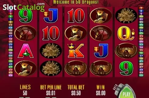 Οθόνη3. 50 Dragons Κουλοχέρης