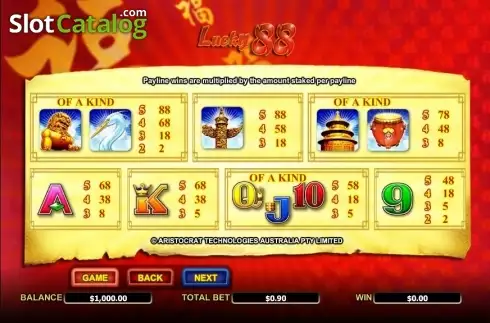 Οθόνη3. Lucky 88 Κουλοχέρης 